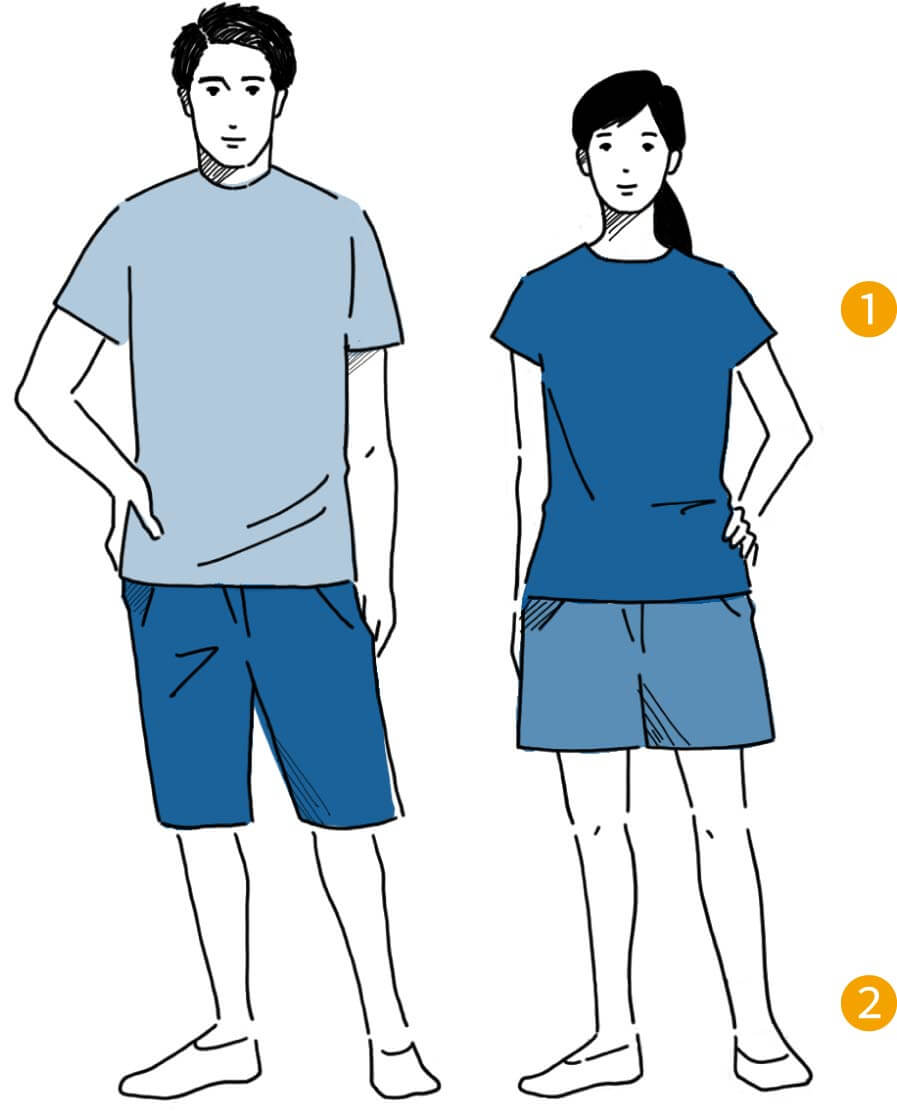 ウォーターボールの服装イメージ