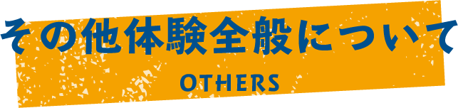 その他体験全般について